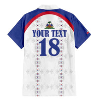 Custom Haiti Football Family Matching Mermaid Dress and Hawaiian Shirt Les Grenadiers Veve Haitian Vodou White Version - Wonder Print Shop