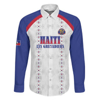 Custom Haiti Football Family Matching Summer Maxi Dress and Hawaiian Shirt Les Grenadiers Veve Haitian Vodou White Version - Wonder Print Shop
