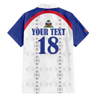 Custom Haiti Football Family Matching Tank Maxi Dress and Hawaiian Shirt Les Grenadiers Veve Haitian Vodou White Version - Wonder Print Shop