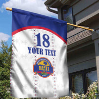 Custom Haiti Football Garden Flag Les Grenadiers Veve Haitian Vodou White Version - Wonder Print Shop