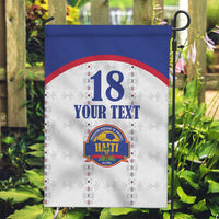 Custom Haiti Football Garden Flag Les Grenadiers Veve Haitian Vodou White Version - Wonder Print Shop