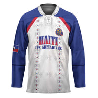 Custom Haiti Football Hockey Jersey Les Grenadiers Veve Haitian Vodou White Version - Wonder Print Shop
