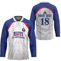 Custom Haiti Football Hockey Jersey Les Grenadiers Veve Haitian Vodou White Version - Wonder Print Shop