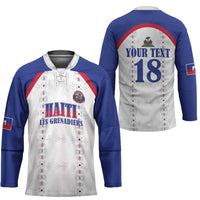 Custom Haiti Football Hockey Jersey Les Grenadiers Veve Haitian Vodou White Version - Wonder Print Shop