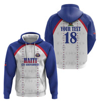 Custom Haiti Football Hoodie Les Grenadiers Veve Haitian Vodou White Version - Wonder Print Shop