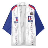 Custom Haiti Football Kimono Les Grenadiers Veve Haitian Vodou White Version - Wonder Print Shop
