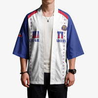 Custom Haiti Football Kimono Les Grenadiers Veve Haitian Vodou White Version - Wonder Print Shop