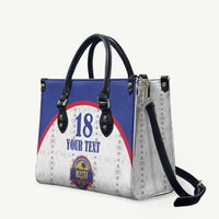 Custom Haiti Football Leather Bag Les Grenadiers Veve Haitian Vodou White Version - Wonder Print Shop