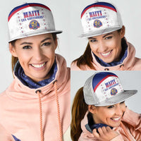 Haiti Football Mesh Trucker Cap Les Grenadiers Veve Haitian Vodou White Version - Wonder Print Shop