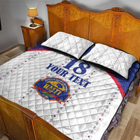 Custom Haiti Football Quilt Bed Set Les Grenadiers Veve Haitian Vodou White Version - Wonder Print Shop
