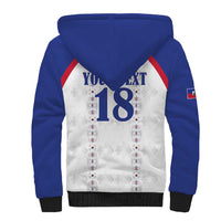 Custom Haiti Football Sherpa Hoodie Les Grenadiers Veve Haitian Vodou White Version - Wonder Print Shop
