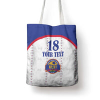 Custom Haiti Football Tote Bag Les Grenadiers Veve Haitian Vodou White Version - Wonder Print Shop