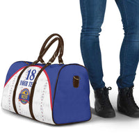 Custom Haiti Football Travel Bag Les Grenadiers Veve Haitian Vodou White Version - Wonder Print Shop