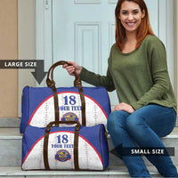 Custom Haiti Football Travel Bag Les Grenadiers Veve Haitian Vodou White Version - Wonder Print Shop