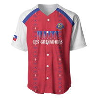 Custom Haiti Football Baseball Jersey Les Grenadiers Veve Haitian Vodou Red Version - Wonder Print Shop