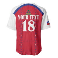 Custom Haiti Football Baseball Jersey Les Grenadiers Veve Haitian Vodou Red Version - Wonder Print Shop