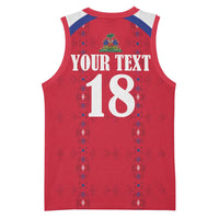 Custom Haiti Football Basketball Jersey Les Grenadiers Veve Haitian Vodou Red Version - Wonder Print Shop