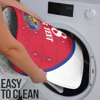 Custom Haiti Football Bathroom Set Les Grenadiers Veve Haitian Vodou Red Version - Wonder Print Shop