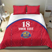 Custom Haiti Football Bedding Set Les Grenadiers Veve Haitian Vodou Red Version - Wonder Print Shop