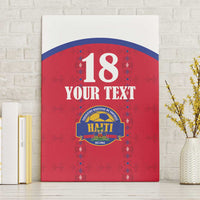 Custom Haiti Football Canvas Wall Art Les Grenadiers Veve Haitian Vodou Red Version - Wonder Print Shop
