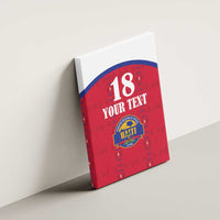 Custom Haiti Football Canvas Wall Art Les Grenadiers Veve Haitian Vodou Red Version - Wonder Print Shop