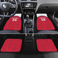 Custom Haiti Football Car Mats Les Grenadiers Veve Haitian Vodou Red Version - Wonder Print Shop