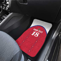 Custom Haiti Football Car Mats Les Grenadiers Veve Haitian Vodou Red Version - Wonder Print Shop