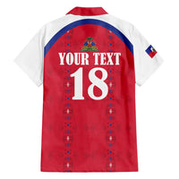 Custom Haiti Football Family Matching Long Sleeve Bodycon Dress and Hawaiian Shirt Les Grenadiers Veve Haitian Vodou Red Version - Wonder Print Shop