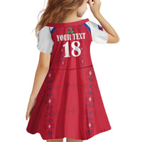 Custom Haiti Football Family Matching Mermaid Dress and Hawaiian Shirt Les Grenadiers Veve Haitian Vodou Red Version - Wonder Print Shop