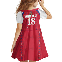 Custom Haiti Football Family Matching Tank Maxi Dress and Hawaiian Shirt Les Grenadiers Veve Haitian Vodou Red Version - Wonder Print Shop