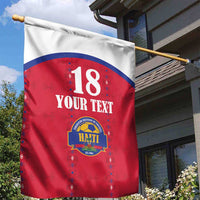 Custom Haiti Football Garden Flag Les Grenadiers Veve Haitian Vodou Red Version - Wonder Print Shop
