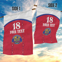 Custom Haiti Football Garden Flag Les Grenadiers Veve Haitian Vodou Red Version - Wonder Print Shop