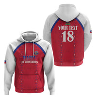 Custom Haiti Football Hoodie Les Grenadiers Veve Haitian Vodou Red Version - Wonder Print Shop