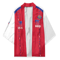 Custom Haiti Football Kimono Les Grenadiers Veve Haitian Vodou Red Version - Wonder Print Shop