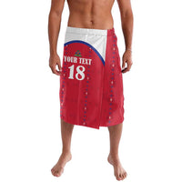 Custom Haiti Football Lavalava Les Grenadiers Veve Haitian Vodou Red Version - Wonder Print Shop