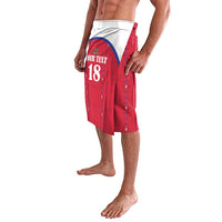 Custom Haiti Football Lavalava Les Grenadiers Veve Haitian Vodou Red Version - Wonder Print Shop