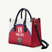Custom Haiti Football Leather Bag Les Grenadiers Veve Haitian Vodou Red Version - Wonder Print Shop