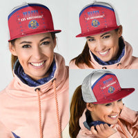 Haiti Football Mesh Trucker Cap Les Grenadiers Veve Haitian Vodou Red Version - Wonder Print Shop