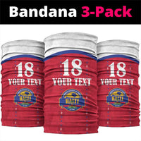 Custom Haiti Football Neck Gaiter Les Grenadiers Veve Haitian Vodou Red Version - Wonder Print Shop