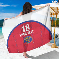 Custom Haiti Football Sarong Les Grenadiers Veve Haitian Vodou Red Version - Wonder Print Shop