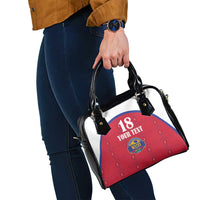 Custom Haiti Football Shoulder Handbag Les Grenadiers Veve Haitian Vodou Red Version - Wonder Print Shop