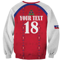 Custom Haiti Football Sweatshirt Les Grenadiers Veve Haitian Vodou Red Version - Wonder Print Shop