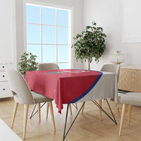 Custom Haiti Football Tablecloth Les Grenadiers Veve Haitian Vodou Red Version - Wonder Print Shop