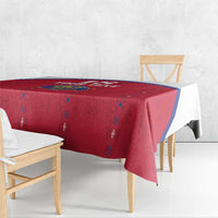 Custom Haiti Football Tablecloth Les Grenadiers Veve Haitian Vodou Red Version - Wonder Print Shop