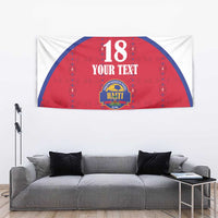 Custom Haiti Football Tapestry Les Grenadiers Veve Haitian Vodou Red Version - Wonder Print Shop