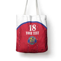Custom Haiti Football Tote Bag Les Grenadiers Veve Haitian Vodou Red Version - Wonder Print Shop