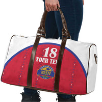 Custom Haiti Football Travel Bag Les Grenadiers Veve Haitian Vodou Red Version - Wonder Print Shop