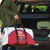 Custom Haiti Football Travel Bag Les Grenadiers Veve Haitian Vodou Red Version - Wonder Print Shop