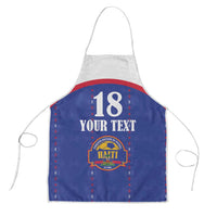 Custom Haiti Football Apron Les Grenadiers Veve Haitian Vodou Blue Version - Wonder Print Shop