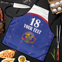 Custom Haiti Football Apron Les Grenadiers Veve Haitian Vodou Blue Version - Wonder Print Shop